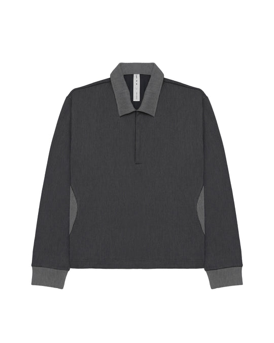 level polo sweater - dark grey