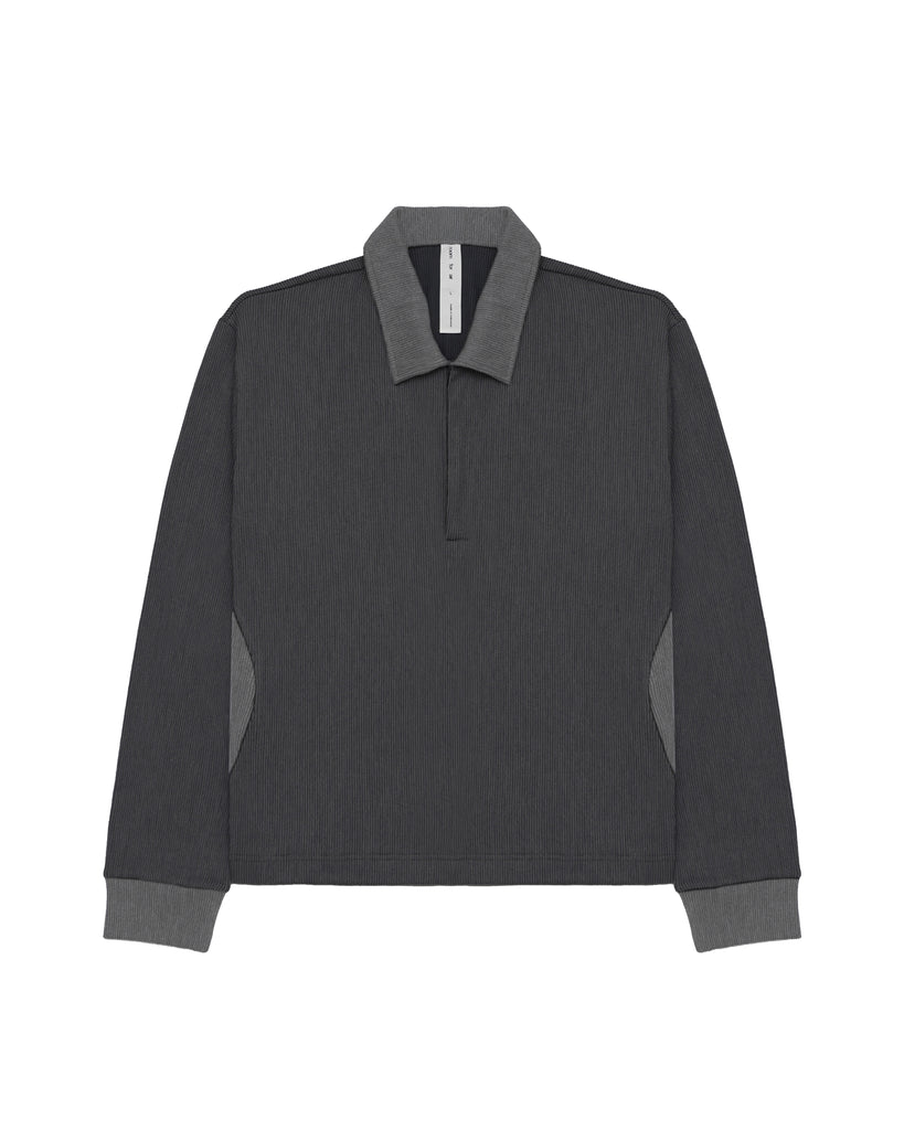 level polo sweater - dark grey