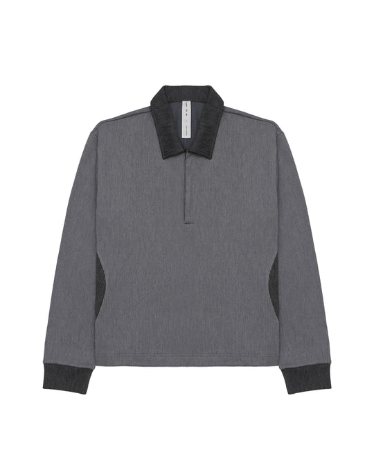 level polo sweater - light grey