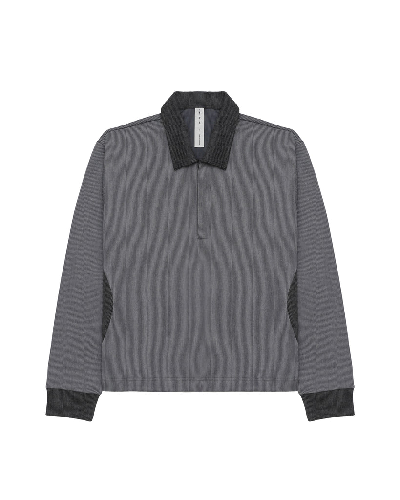 level polo sweater - light grey